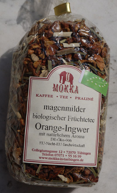 Bio Produkte - Bio-Früchtetee  : Orange-Ingwer magenmild, 100g