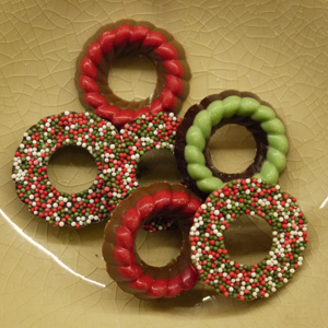 Süßes - Süsses  : Weihnachten, Kränzchen aus Schokolade, 100g