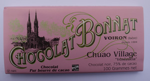 Schokolade - Bonnat  : Plantagenschokolade  Chuao 75%, 100g