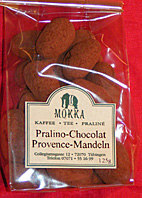 Süßes - Geröstete Mandeln  : Pralino Chocolat Kakao, 125g
